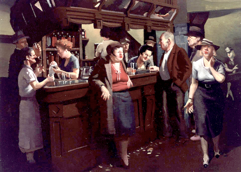 Inside Pub in Paddington 1940s