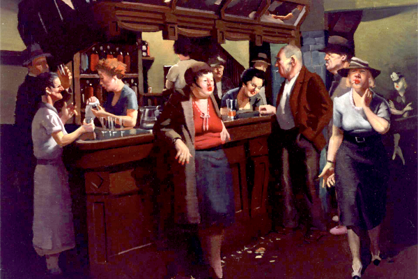 Interior of a Pub on Oxford Street 1942 paddington